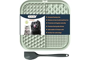 Zonopy Licking Mat for Dogs & Cats with Suction Cups, 1 Pack Square Dog Slow Feeder Lick Pat for Anxiety Relief & Boredom, Dog Toys to Keep Them Busy, Pets Grooming Bathing Training Mat