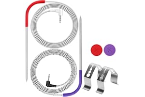 BEZMAKSAS 2024-New [Upgrade] for Traeger Meat Probe, 2-Pack Repalcement for Traeger Thermometer Probe, Waterproof Meat Probe with Holder Clip and Grommets Accessories