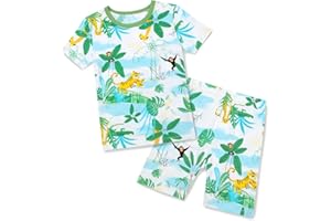 babee Reshinee Bamboo Viscose Toddler Car Pajamas Boys Girls Kids Short Cool Summer 12M-8Y Snug fit Pjs Set 2pcs