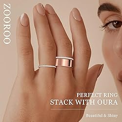 ZOOROO 2-Pack 14K Gold Plated Stacking Rings for