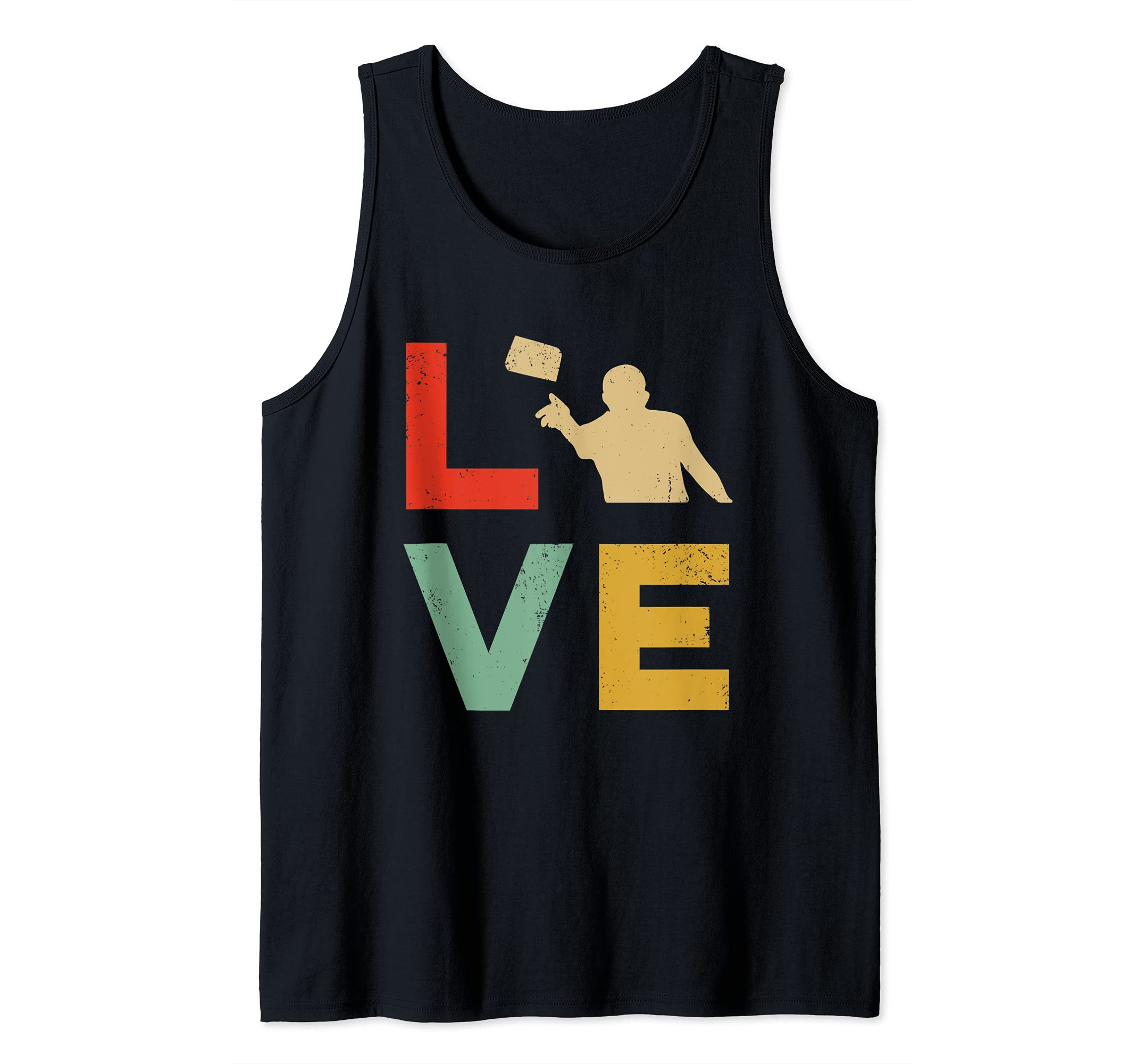 Love Cornhole Vintage Retro Style Team Tournament Tank Top