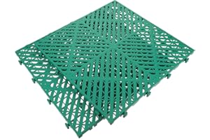 MOLUCKFU Car Washing Grate Floor Tiles 2pcs – Interlocking Drain Tiles Plastic Mat for Garage Flooring and Auto Detailing in 
