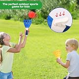 Lbsel Kids Ball Toss Catch Game Set w/ 2 Launchers, 10 Balls - Indoor/Outdoor view 3