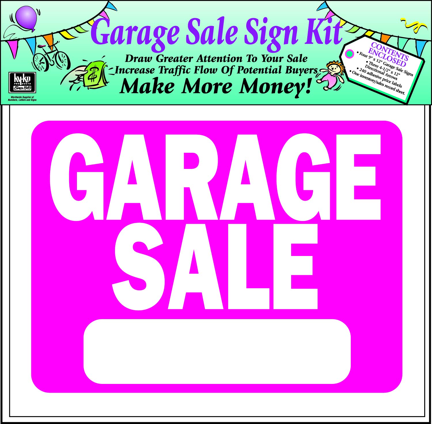 HY-KO PROD Garage Sale Sign Kit (KIT-13)