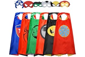 Roko Toys for 3-10 Year Old Boys, Superhero Capes for Kids Dress up Costumes Party Supplies Present Chistmas Gifts Stocking