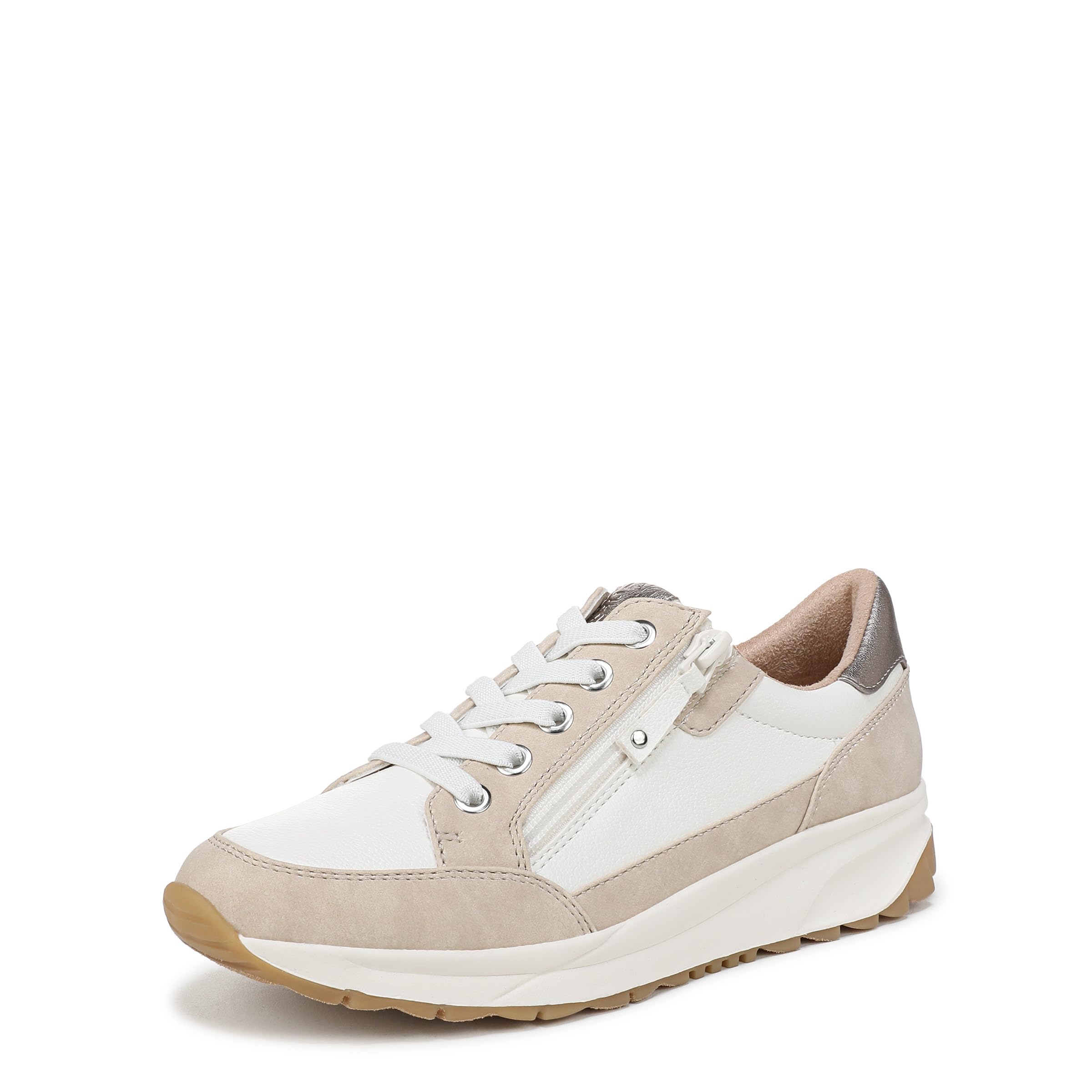 Naturalizer Women’s Jace Sneaker White/Porcelain Faux Leather 8.5 M