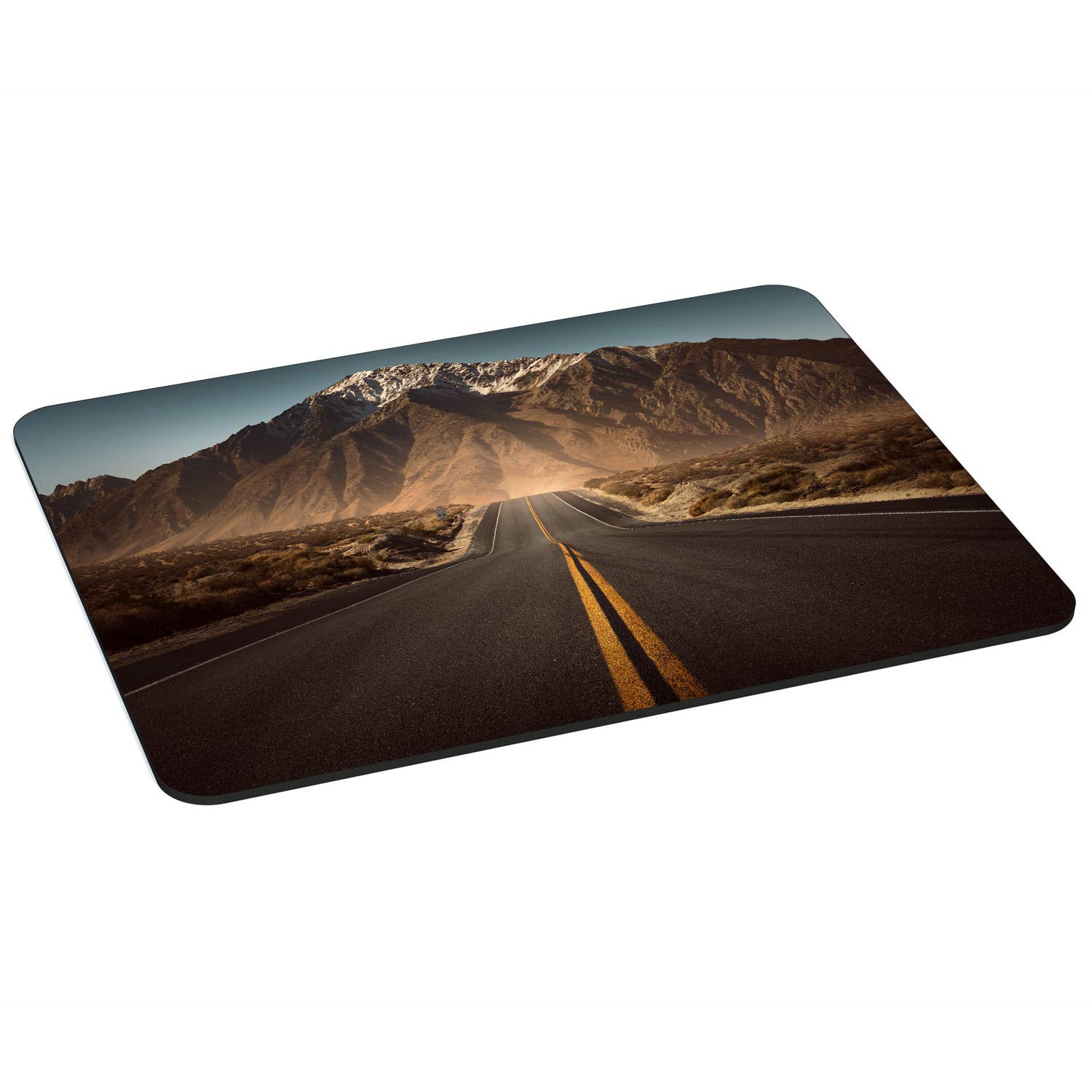 Pedea Gaming and Office Mouse Mat - 350 x 260 mm - with Stitched Edges and Non-Slip Bottom, Highway