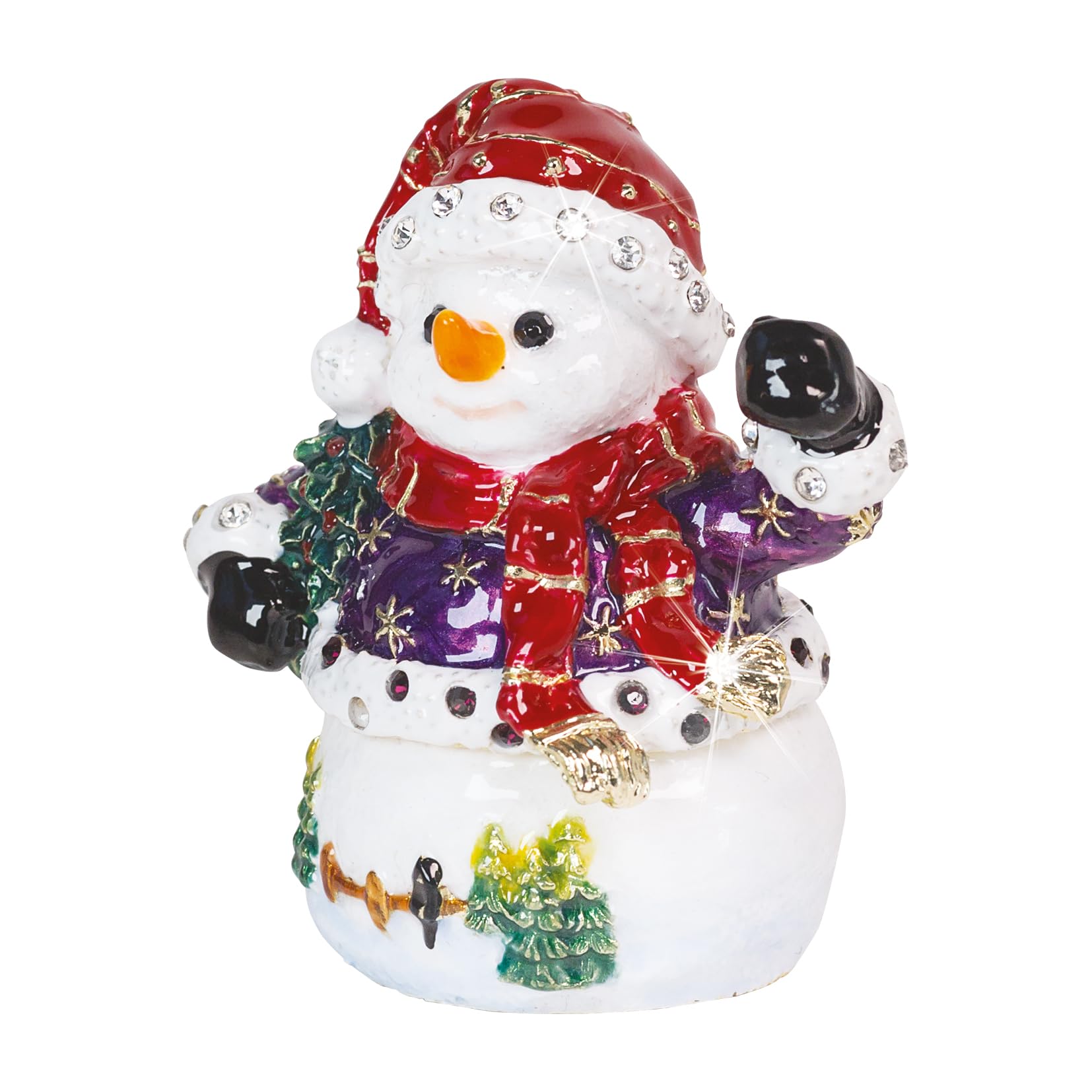 Craycombe Trinkets 6076 Snowman and Scarf Trinket Box
