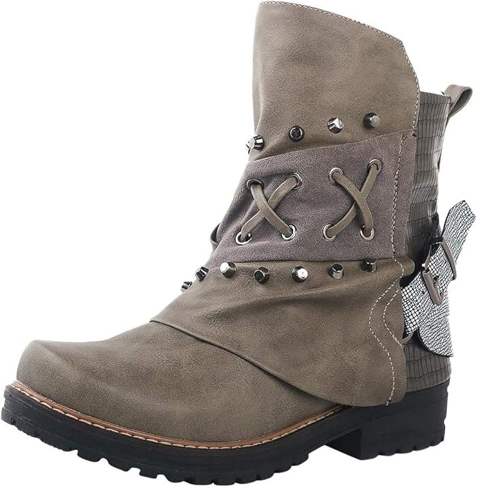 botines moteros mujer