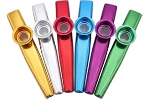 6Pcs Metal Kazoo Musical Instruments Aluminium Alloy Kazoo for Gift Prize and Party Favors