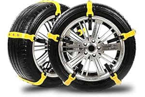 AOSUYOU Snow Chains Car Anti Slip Tire Chains Adjustable Anti-Skid Chains Car Tire Snow Chains Fits for Most Car/SUV/Truck-Set of 10 Width 183-295mm/7.2-11.6''
