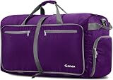 Gonex 40L Foldable Travel Duffle Bag Shoes Compartment Purple