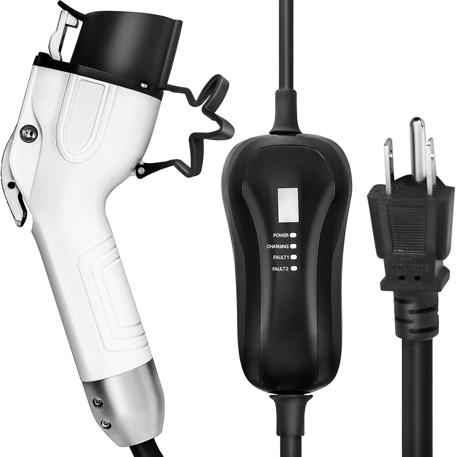 Bestauto Level 1 EV Charger 110V 16A Electric Vehicle Charger with NEMA 5-15 PLUG Home Electric Vehicle Charging Station Compatible with Chevy Volt, Nissan Leaf, Fiat, Ford Fusion