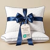 DOWNSTORIA Shredded Memory Foam Pillows King Size Set of 2, Medium Firm Bed Pillow for Sleeping, Soft Memory Foam Pillows 2 Pack for Back and Side Sleepers with Gusset(20"x36")