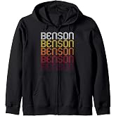 Benson, NC | Vintage Style North Carolina T-shirt Zip Hoodie
