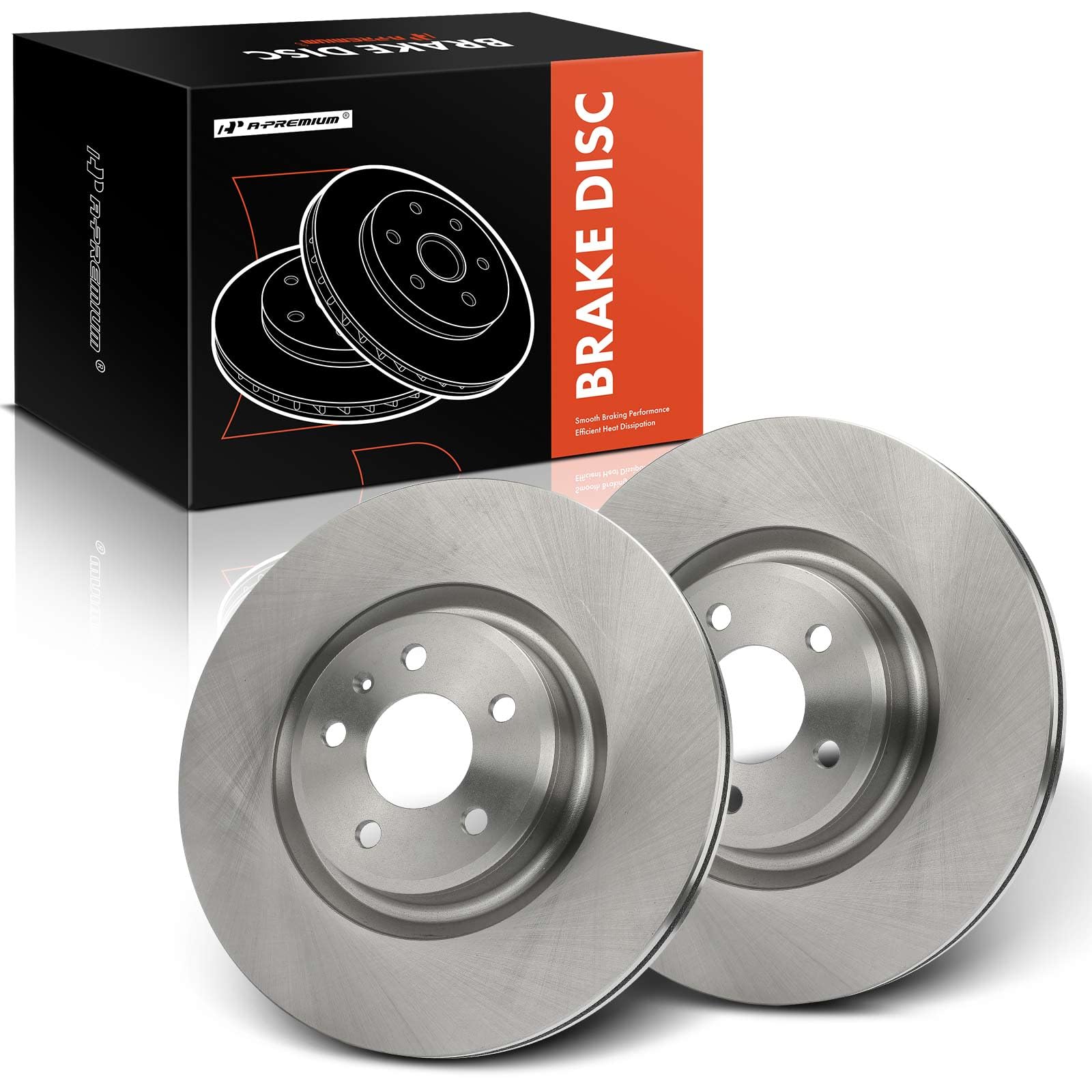 Photo 1 of A-Premium 13.58 inch (345mm) Front Vented Disc Brake Rotors Compatible with Select Audi & Porsche Models - Q5 2013-2017, A5 2016, A6 2014-2018, A6 Quattro, A7 Quattro, S4, S5, Macan, 2-PC Set