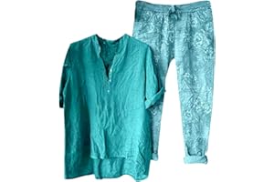 LITETAO Two Piece Outfits for Women 2023 Women's Casual Linen Button Shirt High Waist Loose Curvy Straight Leg Pant