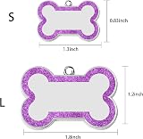 EDSG Personalised Dog Tag Pink Bone Stainless Steel Engraved ID Tag UK view 3