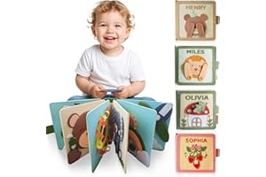 Phexilo Personalized Montessori Felt Busy Book, Toddlers Quiet Book with Name, Preschool Early Learning Educational Book for 