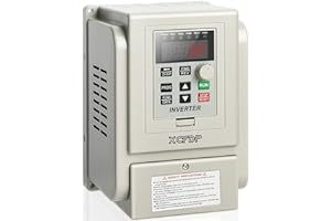 XCFDP AC 220V/2.2kw 3HP Variable Frequency Drive,12A VFD Inverter Single Phase to 3 Phase Frequency Converter for Spindle Motor Speed Control(Single-Phase Input, 3 Phase Output)