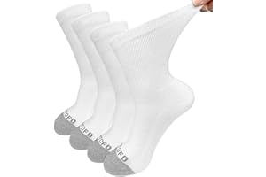 ZAKASA Diabetic Socks for Men and Women Cotton Non Binding Diabetic Ankle Socks, Extra Wide Loose Top Socks - 4 Pairs
