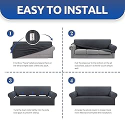 KEKUOU Stretch Single Sofa Slipcover 1 Piece Couch