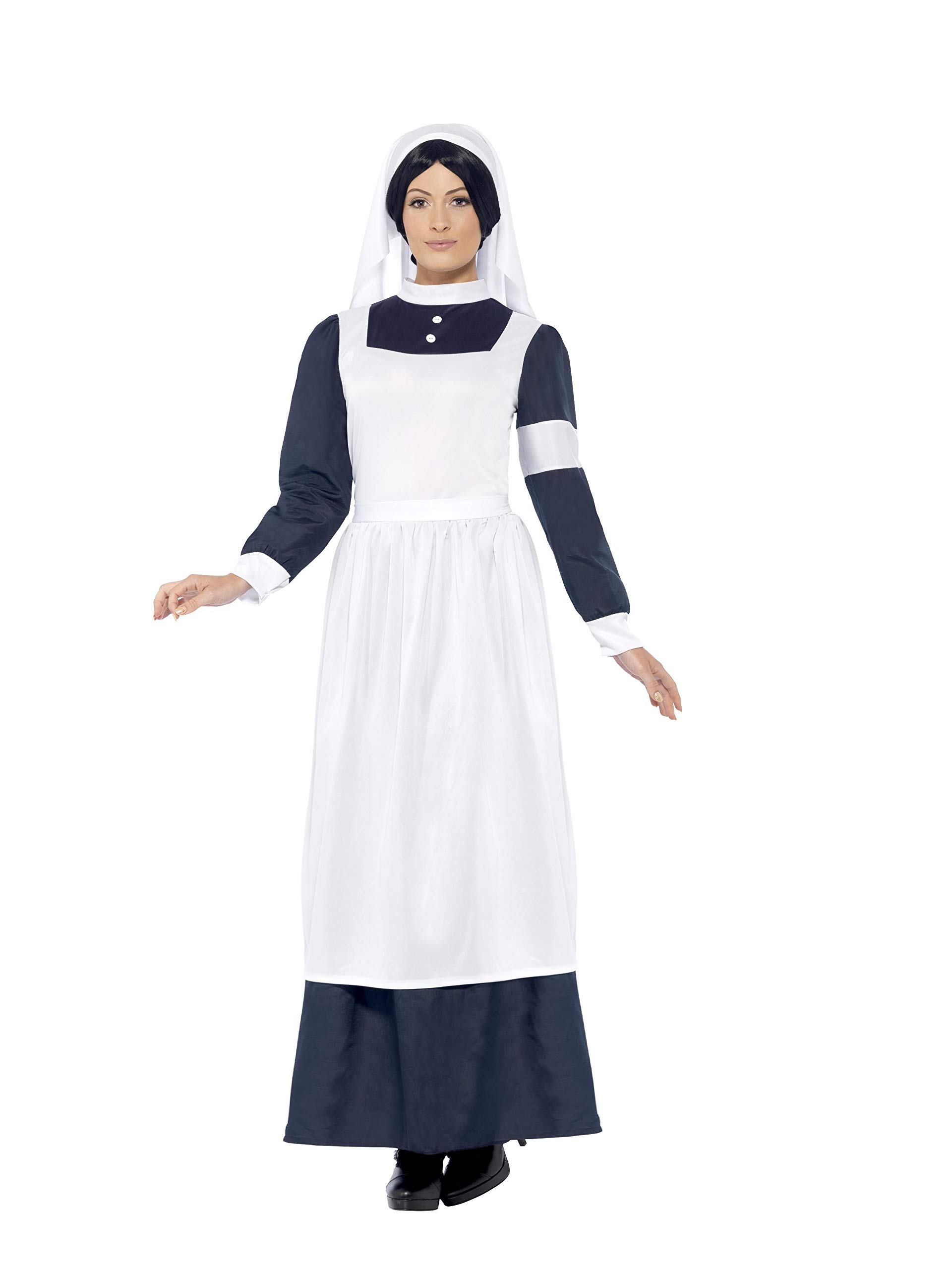 Smiffys Great War Nurse Costume, White, S - UK Size 08-10