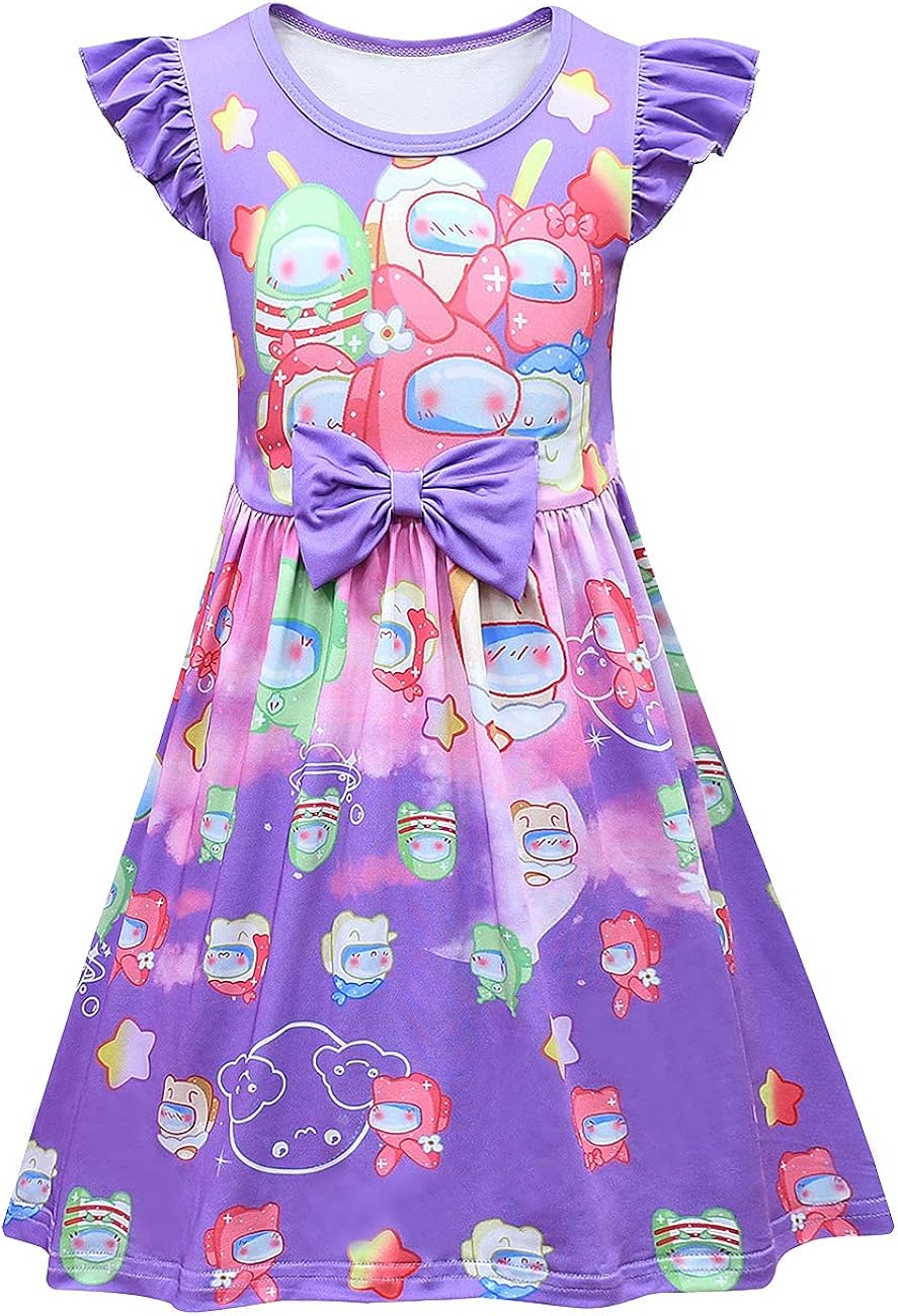 CKCKTZ Girls Among US Dress for Summer Cute Swing Princess Dresses