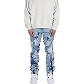 mnml Men's D423 Cracked Straight Denim
