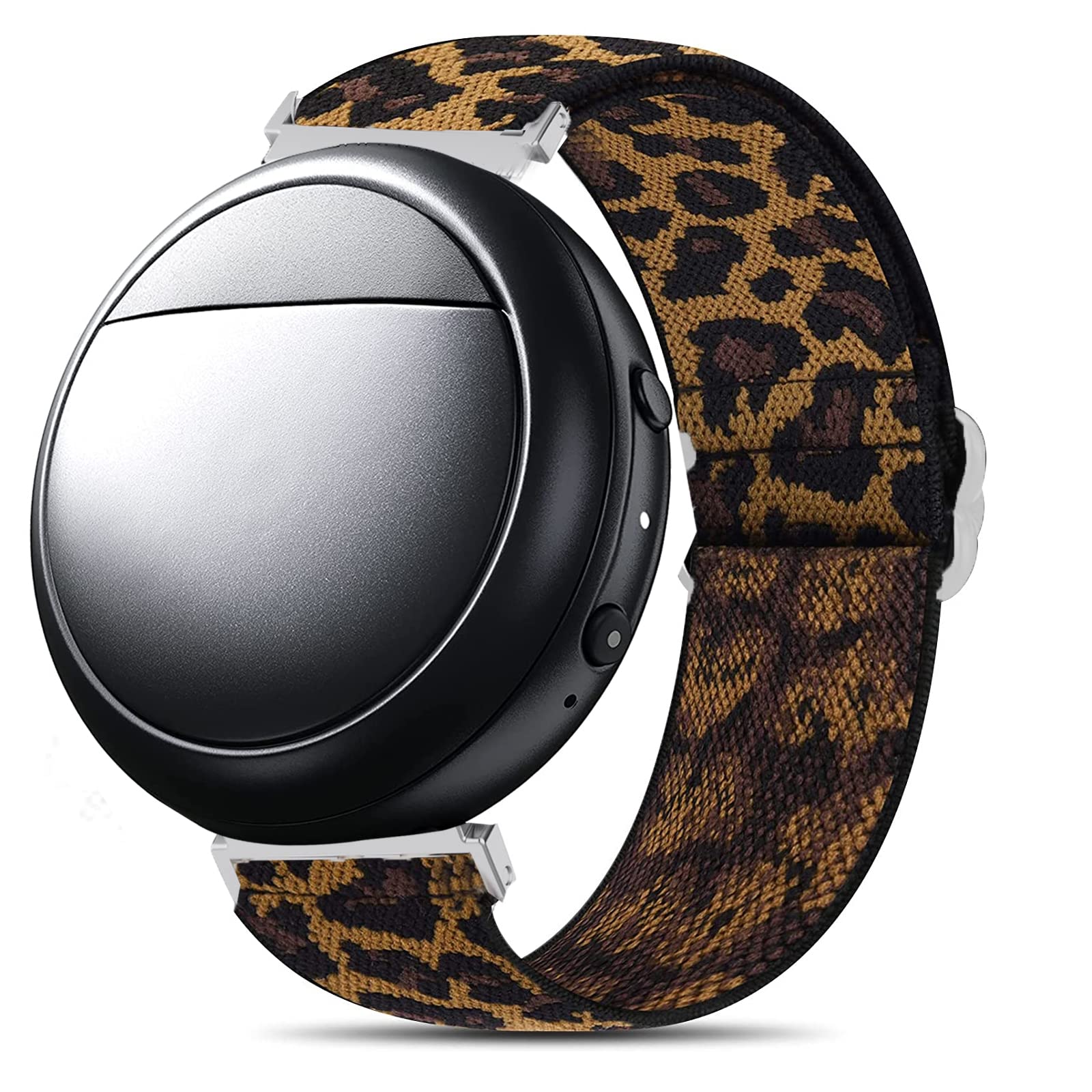 Blueshaweu Compatible for Embr Wave 2 Band, Stretch Elastics Nylon Adjustable Replacement Strap Accessories Compatible for Embr Wave 2 Thermal Wristband (Leopard)