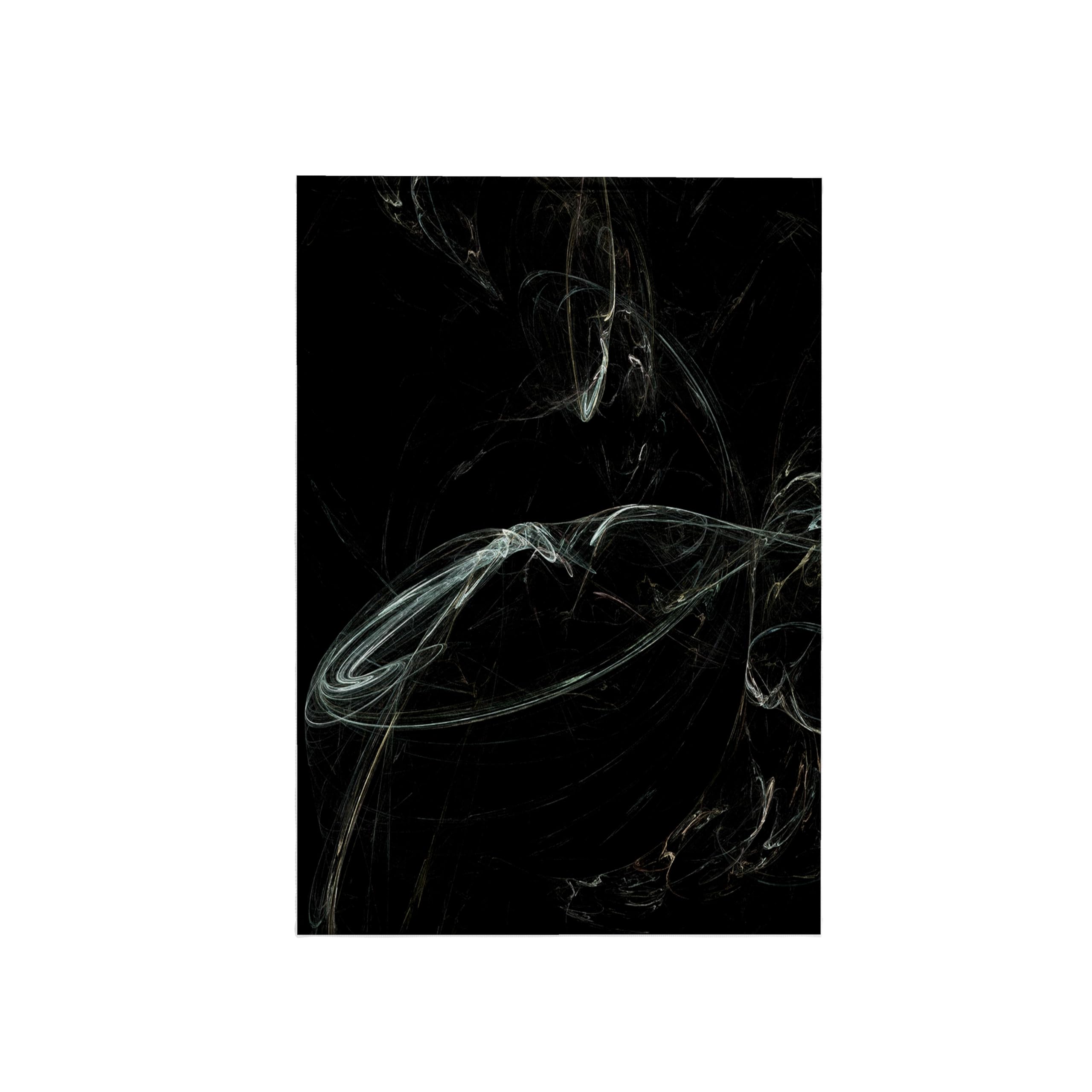 3dRose White Lines – Black, Render, Artwork, Abstract, Generated, Fractals, Digital, Illustration Towel, 15 x 22-Inch