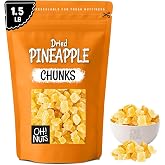 Oh! Nuts Dried Pineapple Chunks 1.5lb Dehydrated Fruit Bites | Dried pineapple chunks - Dehydrated fruit bites less sugar - Packed NY zip-seal bag freshness - Vegan kosher 1.5lb