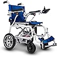 Culver Artemis Pro Lightweight Foldable Electric Wheelchairs for Seniors - 2x250W Motor Power Wheelchair - Travel/User Friendly Electric Wheelchairs for Seniors, Long Range Electric Wheelchair, Blue