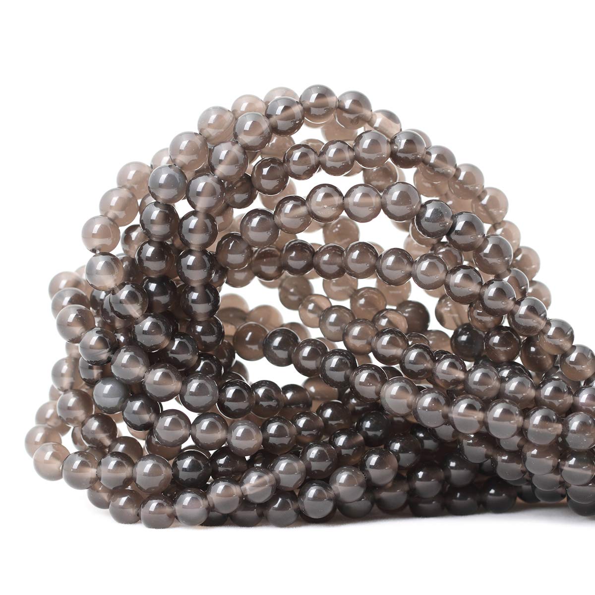 Photo 1 of CHEAVIAN 60PCS 6mm Natural Ice Obsidian Gemstone Round Loose Beads Crystal Energy Stone Healing Power for DIY Jewelry Making 1 Strand 