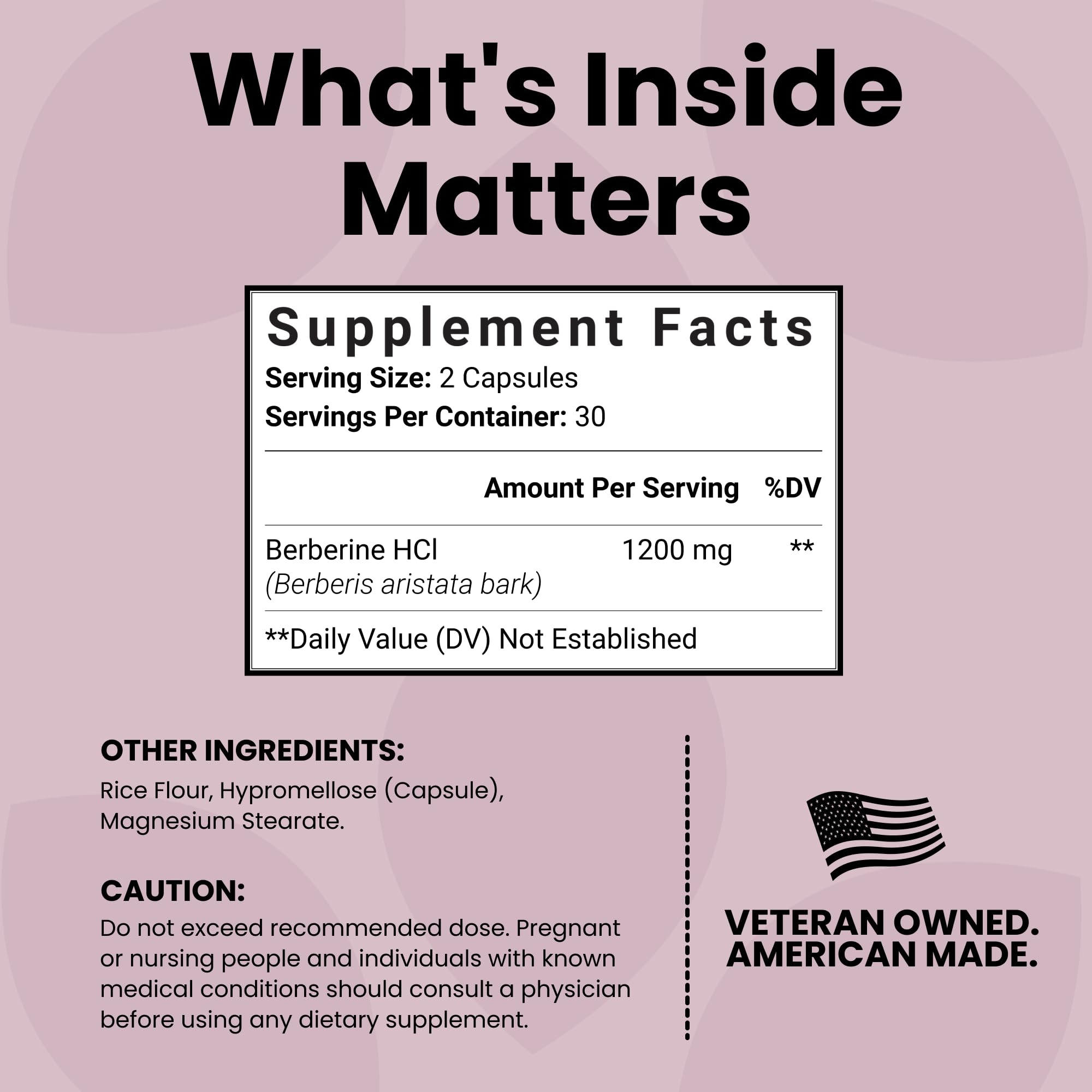 Luma Nutrition Berberine Supplement - Berberine HCL 1200mg Per Serving - Vegan, Gluten Free, Non-GMO - 60 Capsules