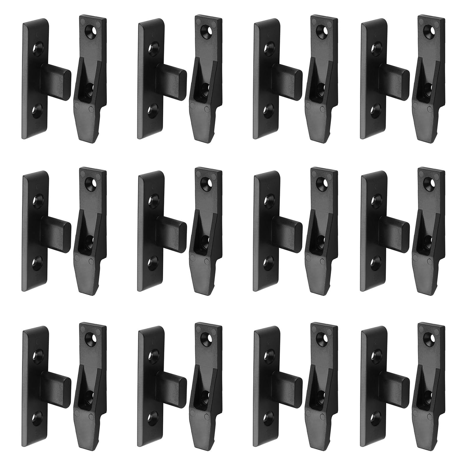 Plinth Clips, 12 Pairs Bath Panel Clips ABS Plastic Kickboard Clips Home Kitchen Panel Board Connecting Fixing Kick Board Clips Plinth Fasteners Fittings for Wardrobe Cabinets (S1, Drop on)