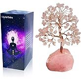 Rose Quartz Crystal Tree Birthday Gifts for Women,Crystal Tree of Life Sister Birthday Gifts for Mom,Home Decor Office Desktop Décor,Healing Crystals Ener,Feng shui,Money,Good Luck(Pink)