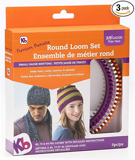 Authentic Knitting Board Premium Round Loom Set 3 8 Gauge Authentic Knitting Board Premium Round Loom Set 3 8 Gauge