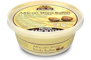 OKAY Pure Naturals Shea Butter Jar Yellow, 7.5 Ounce (8 Ounce Jar Size), 0.22 kg