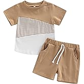 Mubineo Infant Toddler Baby Boy Summer T Shirt Shorts Outfits Short Sleeve Tee Tops Clothes Set