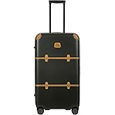Bric's Bellagio 2.0 Spinner Suitcase - Luxury Hardshell Luggage with Large Wheels, Telescopic Handle, Leather Detailing - Rolling Suitcase for Refined Travel - 29 inch, Olive