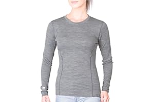 MERIWOOL Womens Base Layer 100% Merino Wool Midweight Long Sleeve Thermal Shirt
