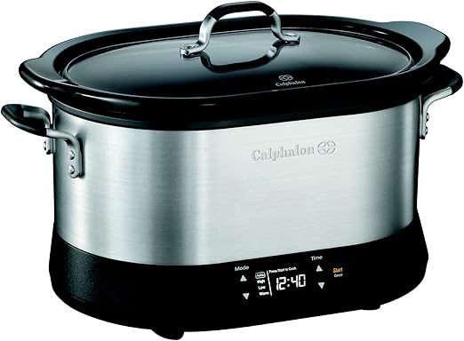 Amazon Com Calphalon 7 Qt Digital Slow Cooker Kitchen Dining