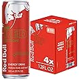Red Bull Red Edition Energy Drink, Watermelon, with 114mg Caffeine plus Taurine & B Vitamins, 12 Fl Oz, Pack of 4 Cans