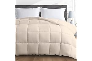 HOMESMART PRODUCTS HomeSmart Weighted Comforter, Queen Size 20lbs, 3X More Fluffy Than A Weighted Blanket, Breathable, Soft, Light Beige