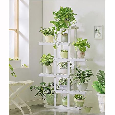 Flower Racks Wtl Solid Wood Indoor Balcony Flower Stand Multi
