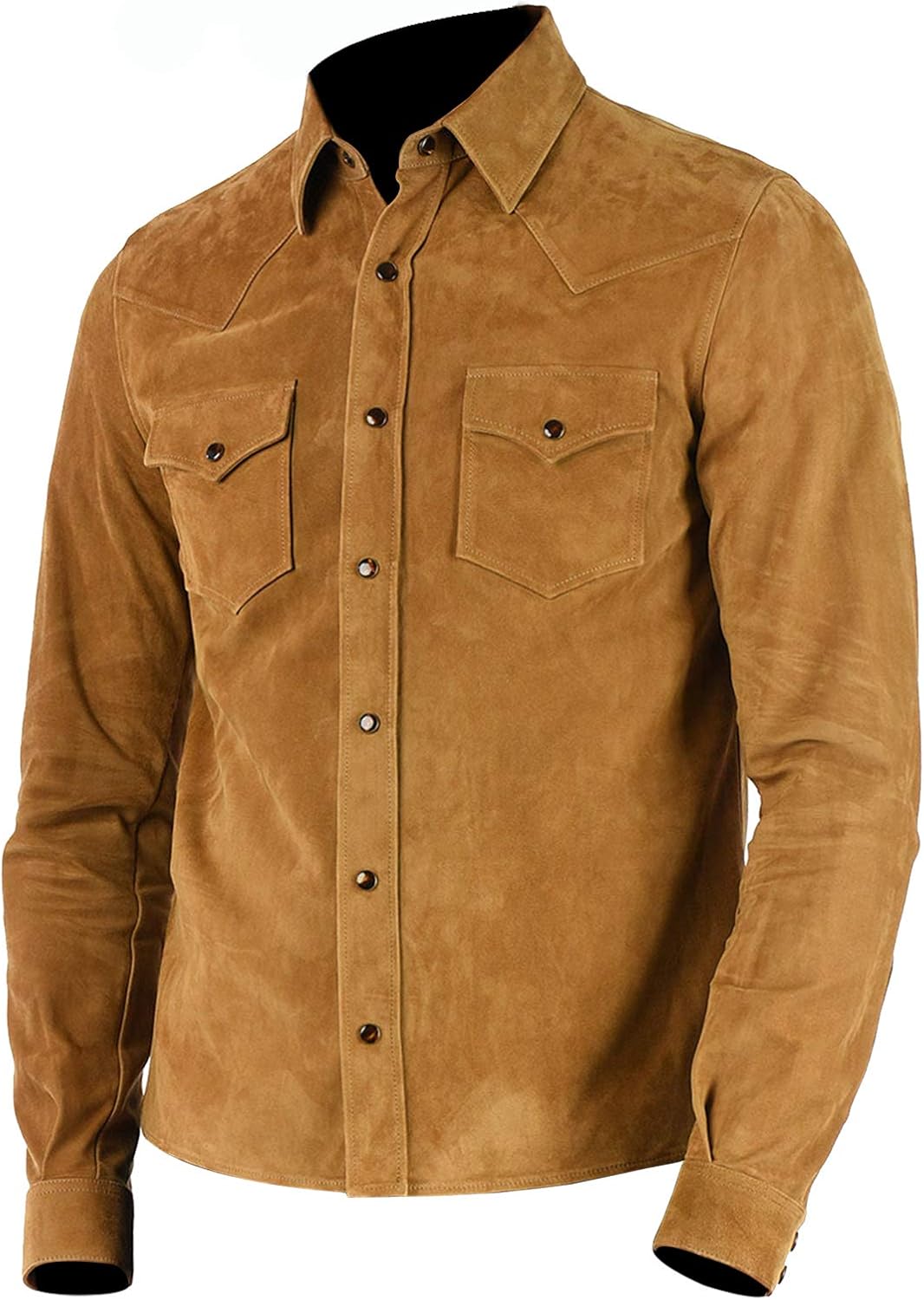 Men's Suede/Nubuck Leather Shirt Clothing