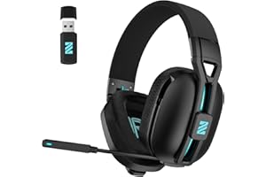 COLUSI M600 Wireless Gaming Headset for PS5 PC,Laptop, 2.4G+BT 5.3,48 Hours Playtime, Foldable Over Ear Gaming Headphones with Mic