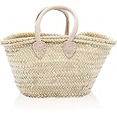 French Basket, Small Straw Bag for Bridal Party, Wedding Tote, Bridesmaid Gift, Wicker Basket with Handle, Handmade Decor