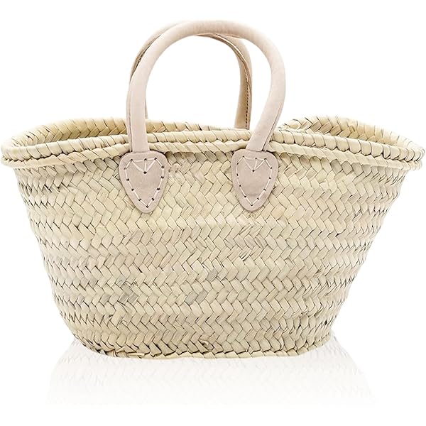 Amazon.com: FRENCH MARKET BASKET with double flat leather